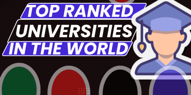 Top Ranked Universities In The World Updated.