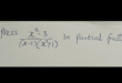 Express This Expression InTo Partial Fractions #2