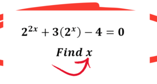 Indices And Logarithm Find The Values Of X In The Given Expression